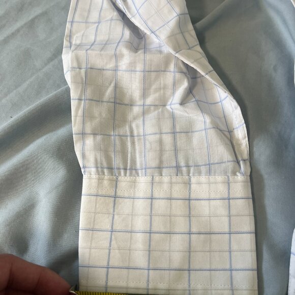 3/$20 NWOT Taylor & Wright Easy Iron Lightweigh Checked Shirt - 16.5" &Tie - Picture 6 of 7